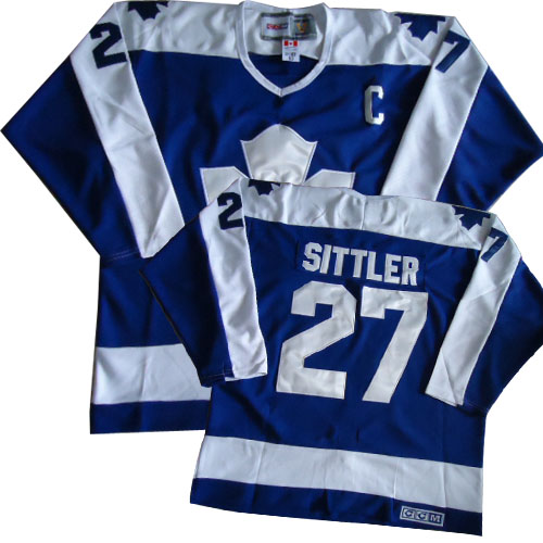 Best Quality Toronto Maple Leafs 27 Darryl Sittler Blue Throwback NHL Jerseys